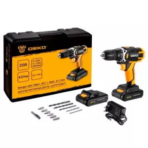 Аккумуляторная дрель-шуруповерт DEKO Banger 20V ONE+ SET1 в кейсе